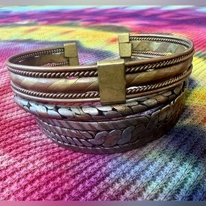 👑Set of 3 Real Metal Bracelets Omani Bengals Middle Eastern Jewelry